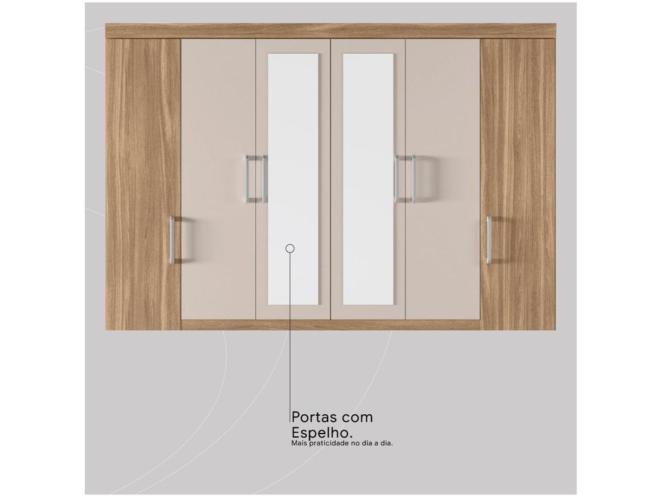 Guarda-roupa Casal com Espelho 6 Portas 6 Gavetas Demobile Paris II - 10