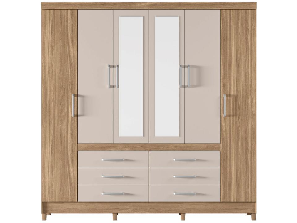 Guarda-roupa Casal com Espelho 6 Portas 6 Gavetas Demobile Paris II - 12