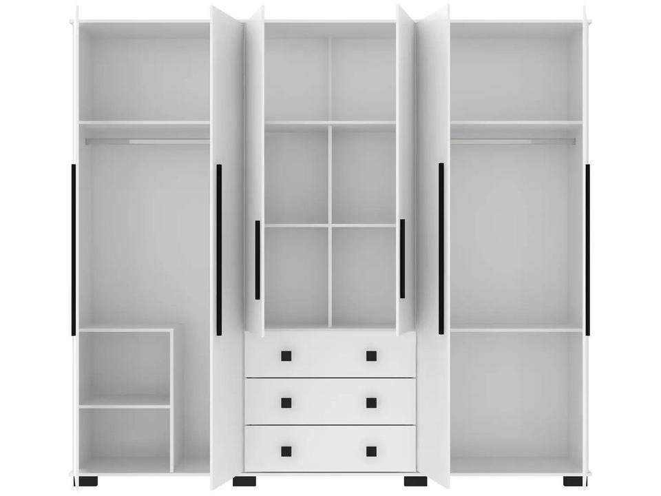 Guarda-roupa Casal com Espelho 6 Portas Araplac Malu - 7