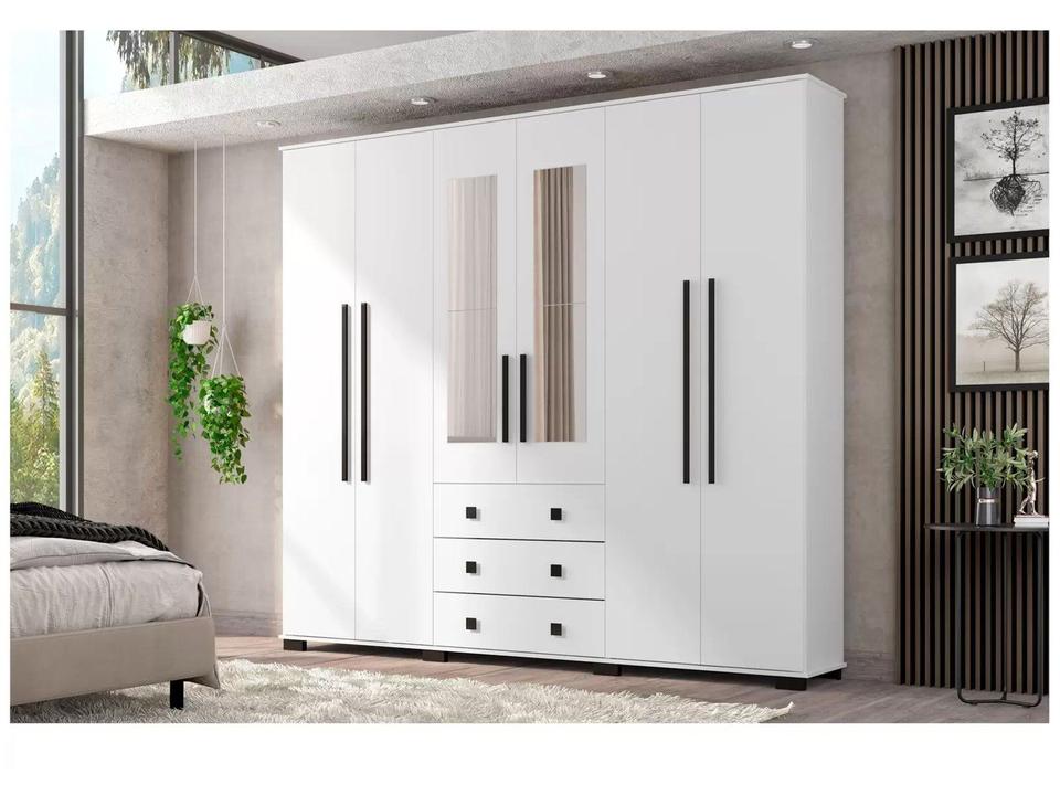 Guarda-roupa Casal com Espelho 6 Portas Araplac Malu - 4