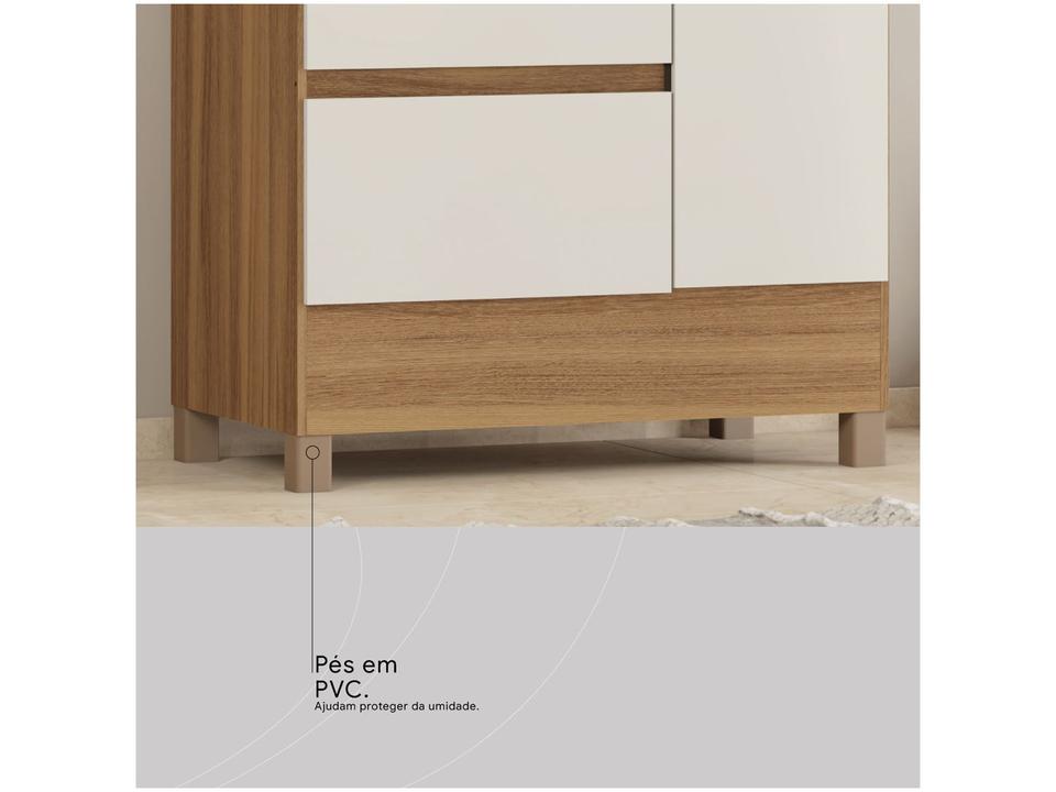 Guarda-roupa Solteiro 2 Gavetas 3 Portas Demóbile Wind - 5