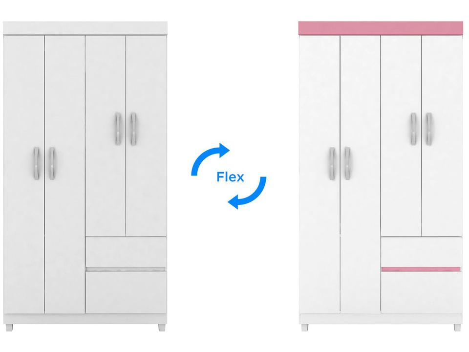 Guarda-roupa Solteiro 4 Portas 2 Gavetas Demóbile Lotus - 2