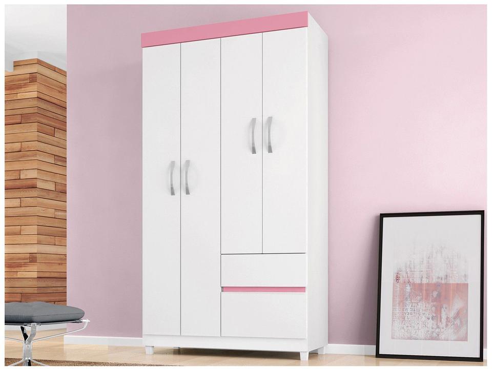 Guarda-roupa Solteiro 4 Portas 2 Gavetas Demóbile Lotus - 4
