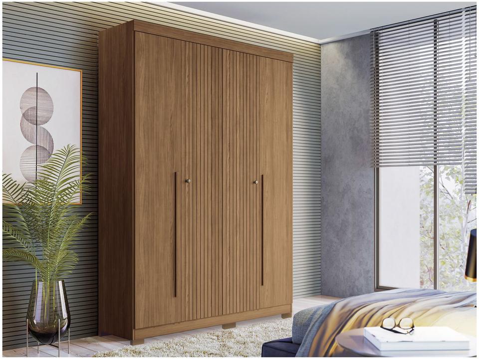 Guarda-roupa Solteiro 4 Portas 2 Gavetas - 8