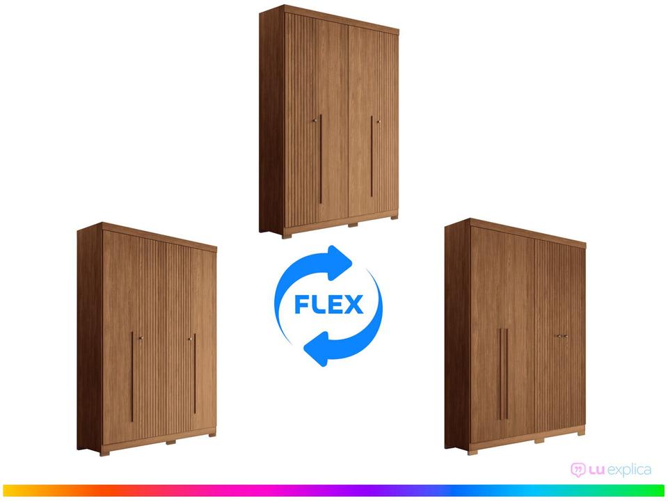 Guarda-roupa Solteiro 4 Portas 2 Gavetas - 1