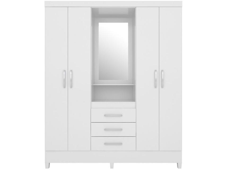 Guarda-roupa Solteiro com Espelho 4 Portas 3 Gavetas com Penteadeira Demóbile Capelinha Pérsia - 2