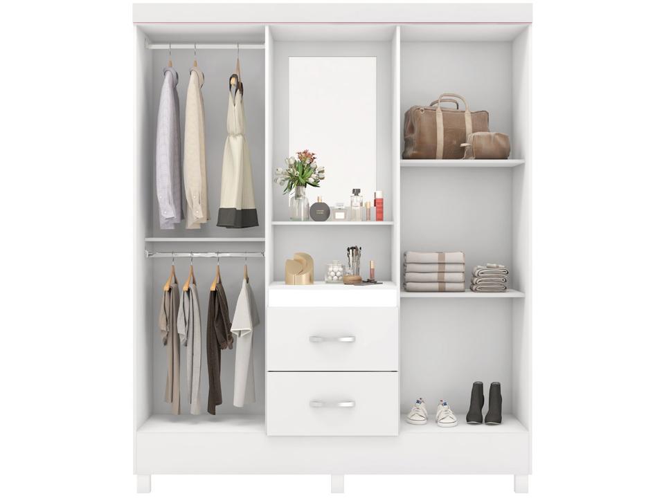 Guarda-roupa Solteiro com Espelho 4 Portas Demób - 5