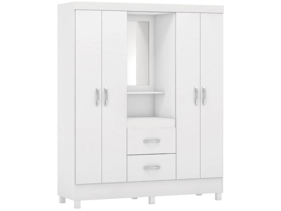 Guarda-roupa Solteiro com Espelho 4 Portas Demób - 4