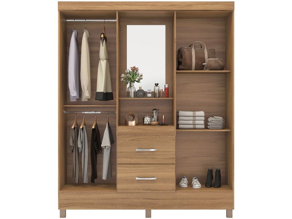 Guarda-roupa Solteiro com Espelho 4 Portas Demóbile Lord - 2