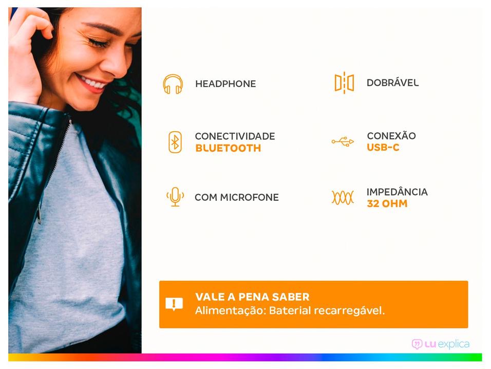 Headphone Bluetooth JBL Tune 530BT com Microfone Preto - 1