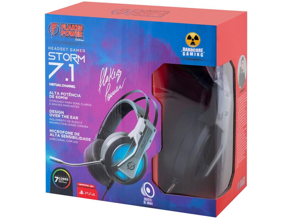 Headset Gamer ELG Flakes Power Storm 7.1 Virtual - 9