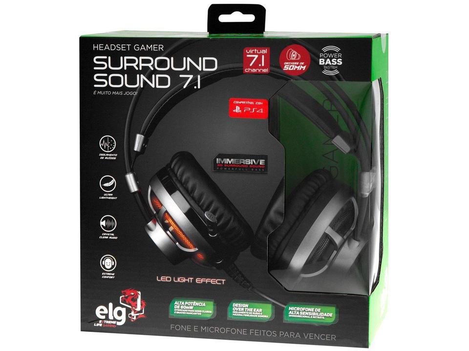 Headset Gamer ELG Surround Sound 7.1 - 8