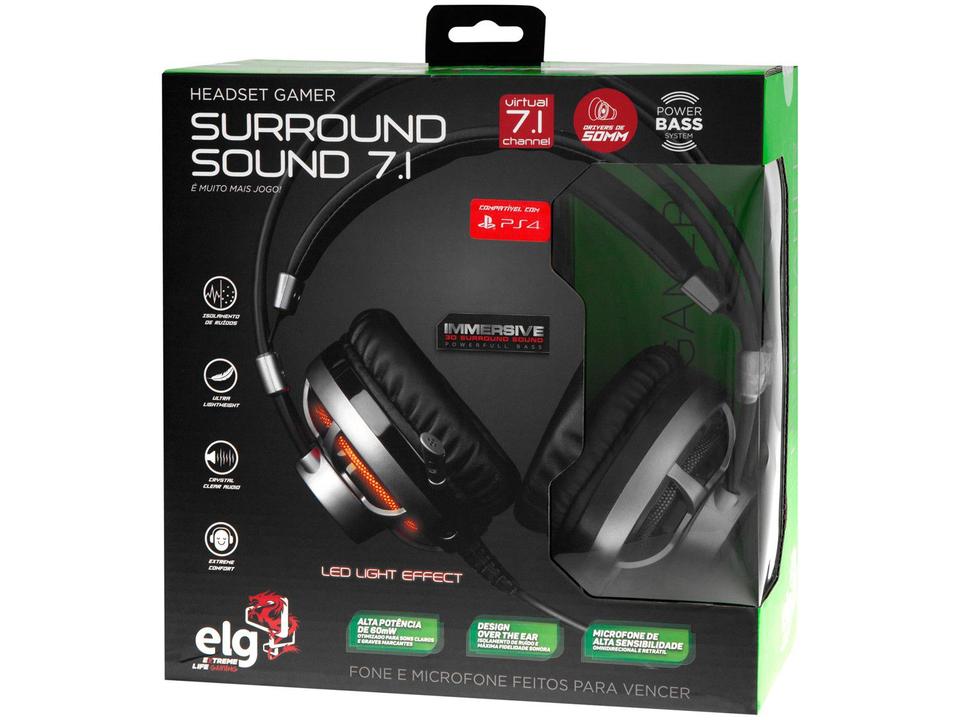 Headset Gamer ELG Surround Sound 7.1 - HGSS71 - 7