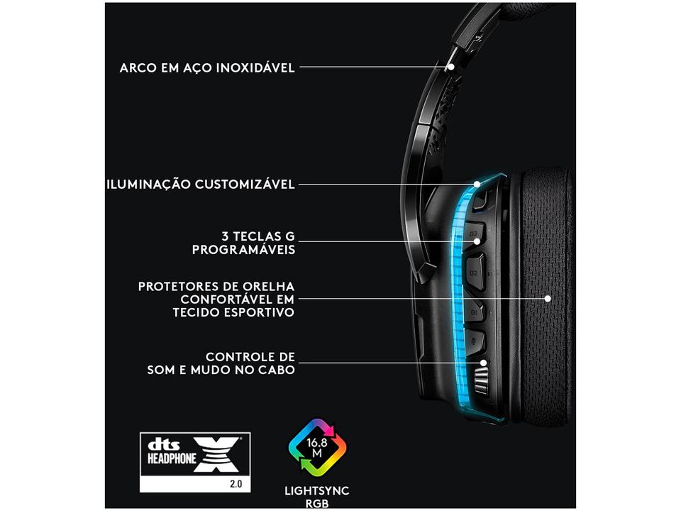 Headset Gamer Logitech G635 PC MAC PS4 Xbox One P2 - 12