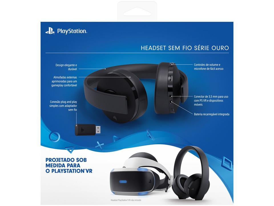 Headset Gamer Sony - Série Ouro PS4 e PS4 VR - 10