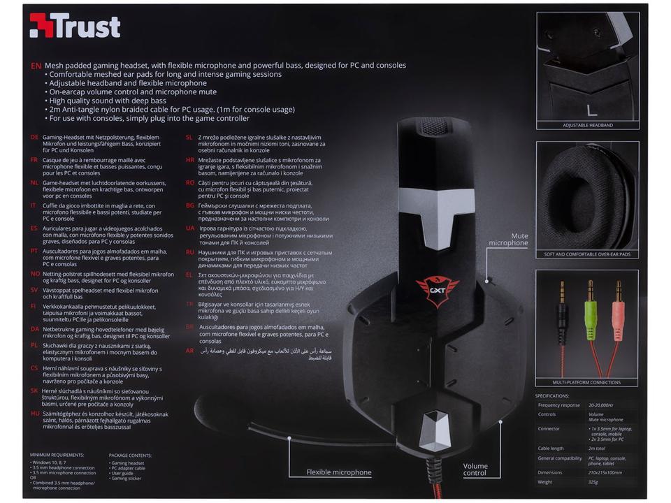 Headset Gamer Trust - GXT 322 Carus - 11