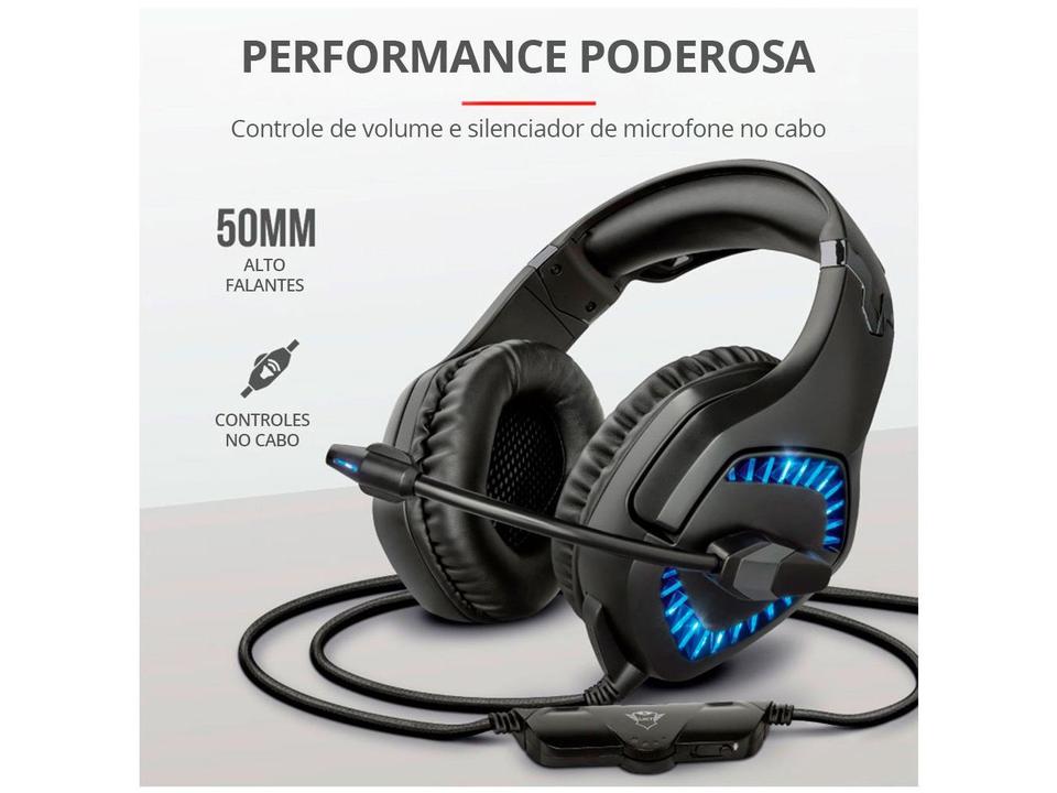 Headset Gamer Trust GXT 460 Varzz - para Computador - 15