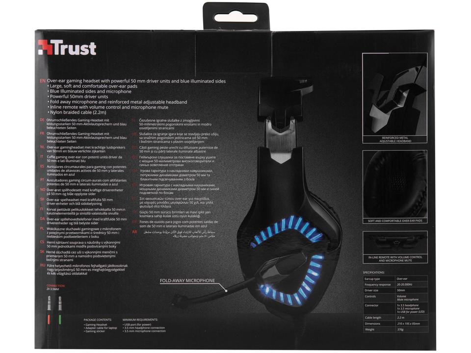 Headset Gamer Trust GXT 460 Varzz - para Computador - 12