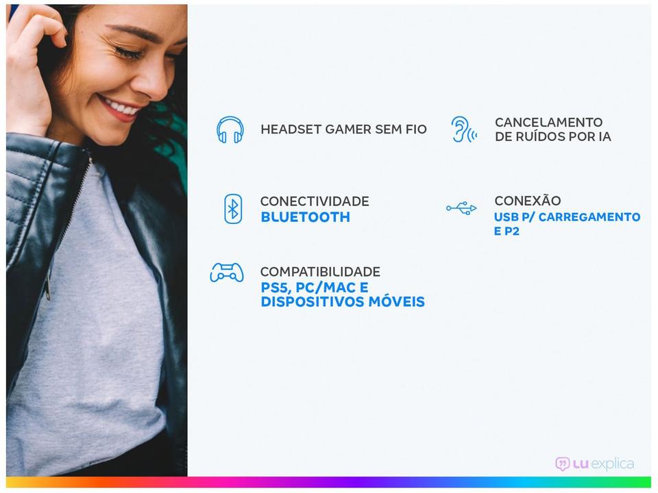 Headset sem Fio Pulse Elite Sony PlayStation PS5 Branco - 1