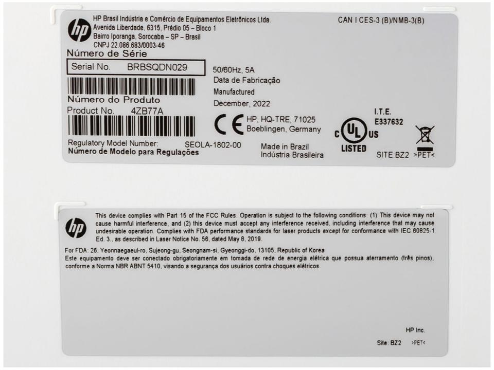 Impressora HP Laser 107A Preto e Branco - 13