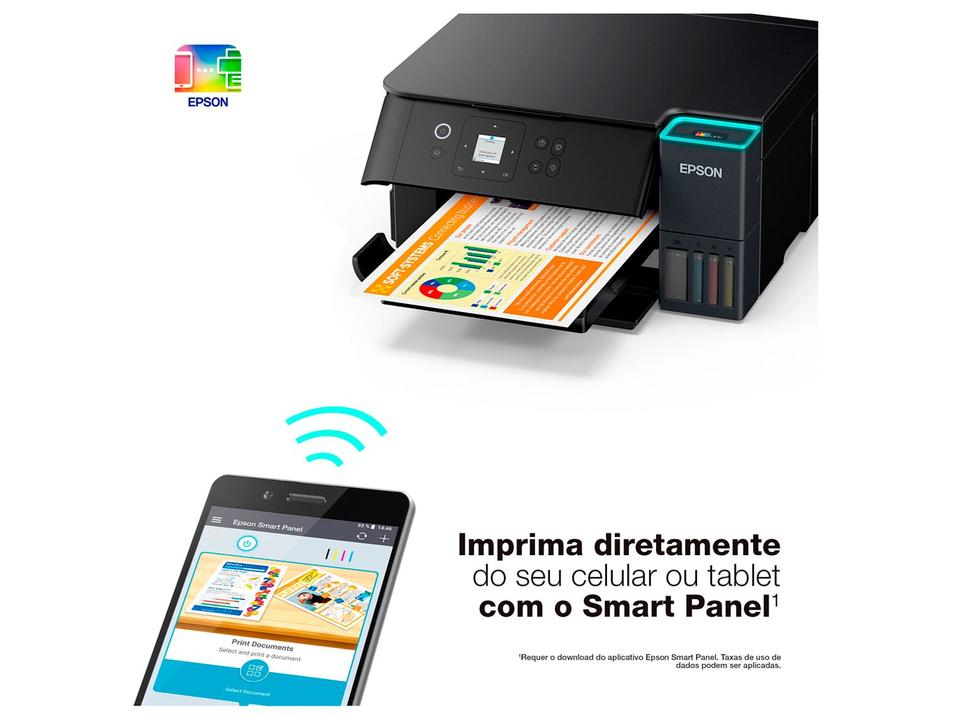 Impressora Multifuncional Epson EcoTank L4360 Tanque de Tinta Frente e Verso Automático Colorida Wi-Fi USB - 5
