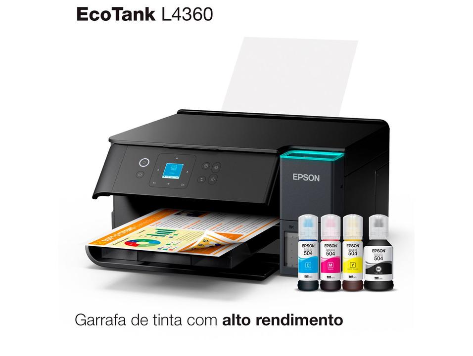 Impressora Multifuncional Epson EcoTank L4360 Tanque de Tinta Frente e Verso Automático Colorida Wi-Fi USB - 7