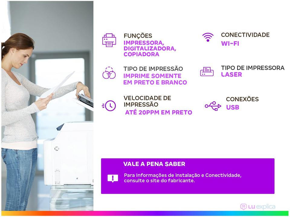 Impressora Multifuncional HP Laser 135W - 1