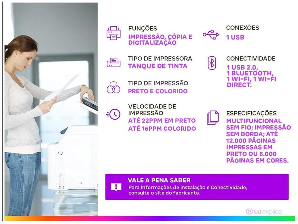 Impressora Multifuncional HP Smart Tank 581 Wi-Fi - 1