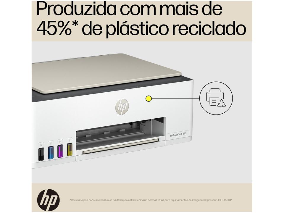 Impressora Multifuncional HP Smart Tank 583 Wi-Fi Tanque de tinta Colorida USB - 9