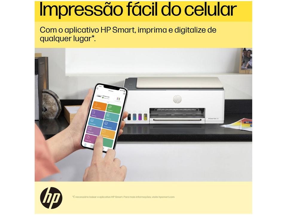 Impressora Multifuncional HP Smart Tank 583 Wi-Fi Tanque de tinta Colorida USB - 5