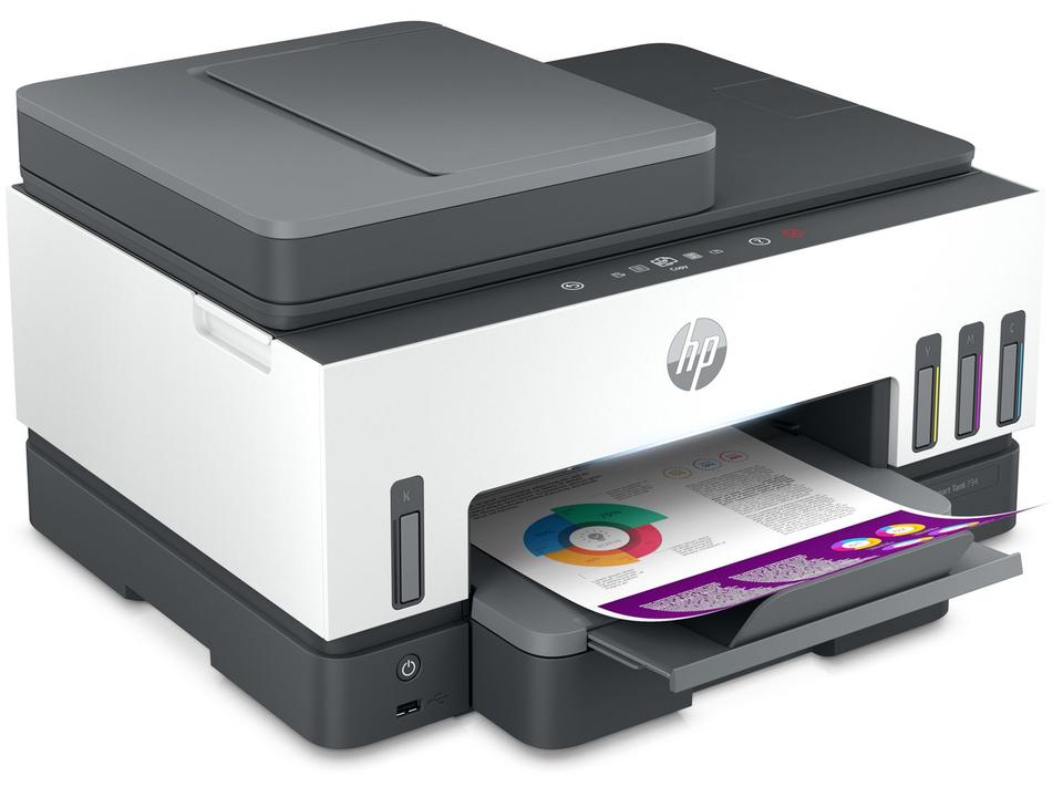 Impressora Multifuncional HP Smart Tank 794 Wi-Fi Tanque de tinta Colorida Duplex USB - Bivolt - 7