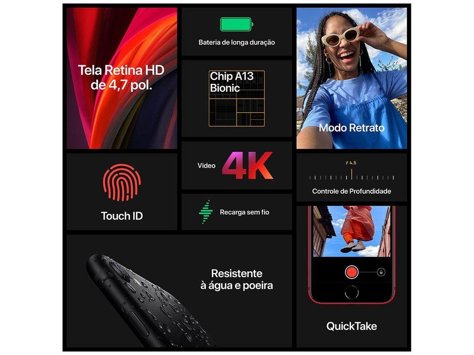 iPhone SE Apple 64GB Branco 4,7” iO - 4