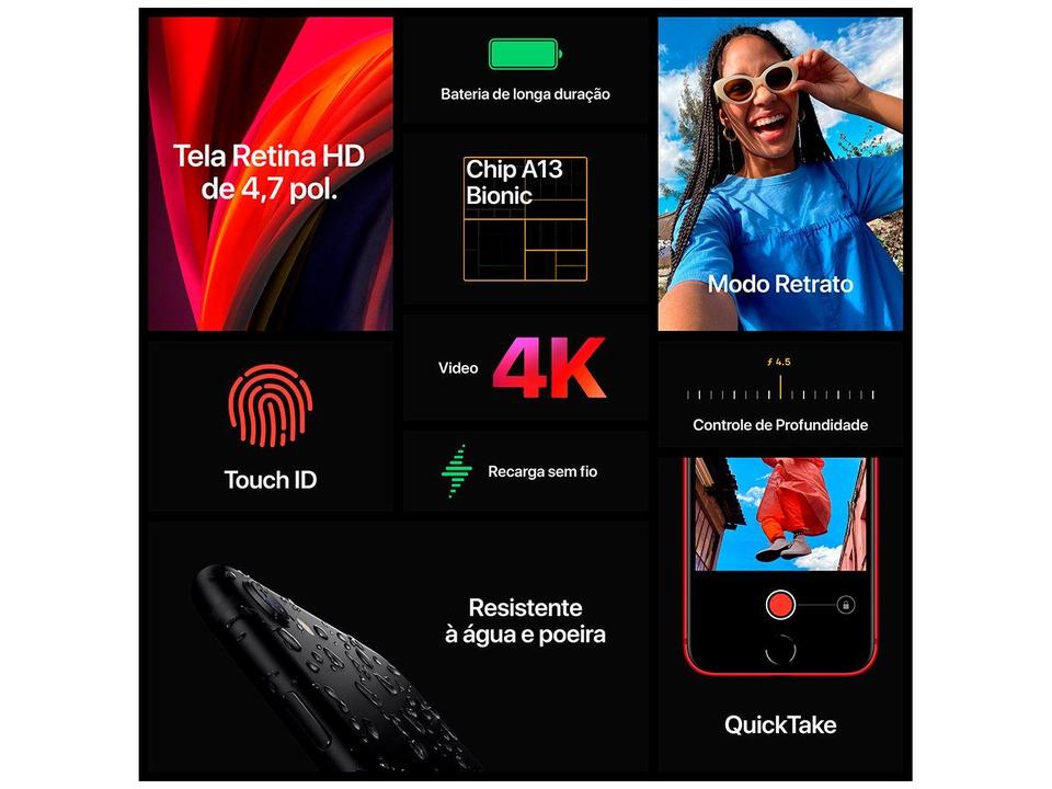 iPhone SE Apple 64GB Preto 4,7” 12MP iOS - 4