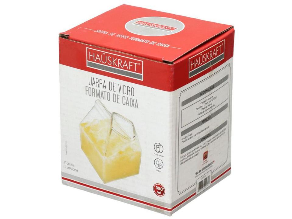 Jarra de Vidro 350ml Transparente Hauskraft Formato de Caixa - 4
