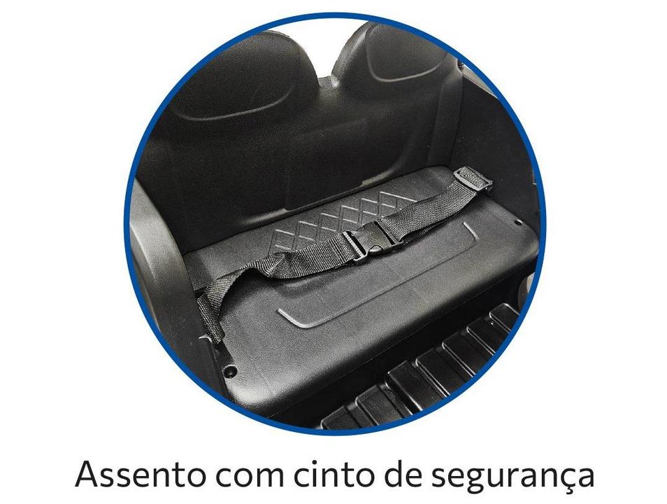 Jeep Elétrico Infantil Branco e Preto Bandeirante - 7