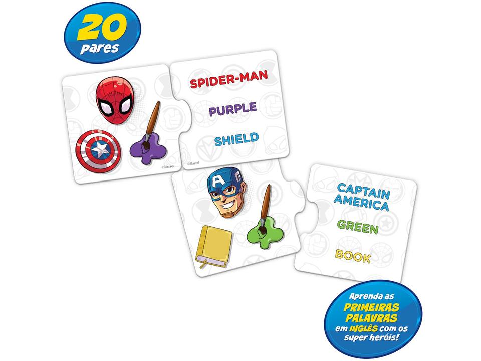 Jogo Aprendendo as Palavras em Inglês Marvel - Super Hero Adventures Mimo Toys - 1