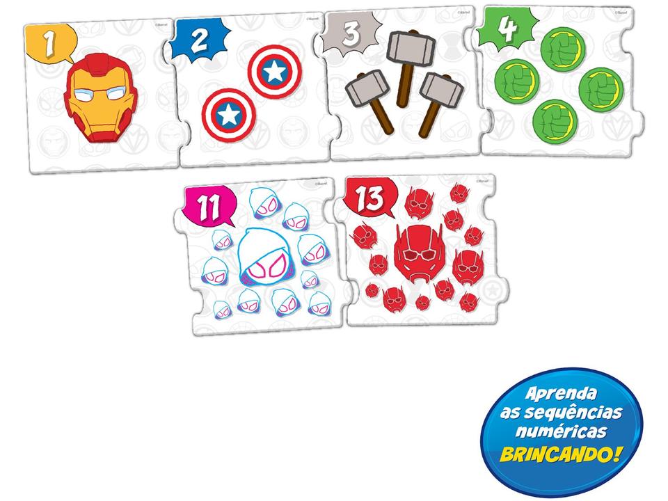 Jogo Aprendendo as Sequências Numéricas - Marvel Super Hero Adventures Mimo Toys - 1