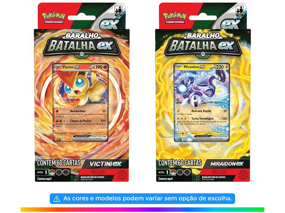 Jogo Baralho Victini e Miraidon Estampas - 1