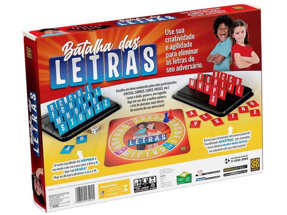 Jogo Batalha das Letras Tabuleiro Grow - 6