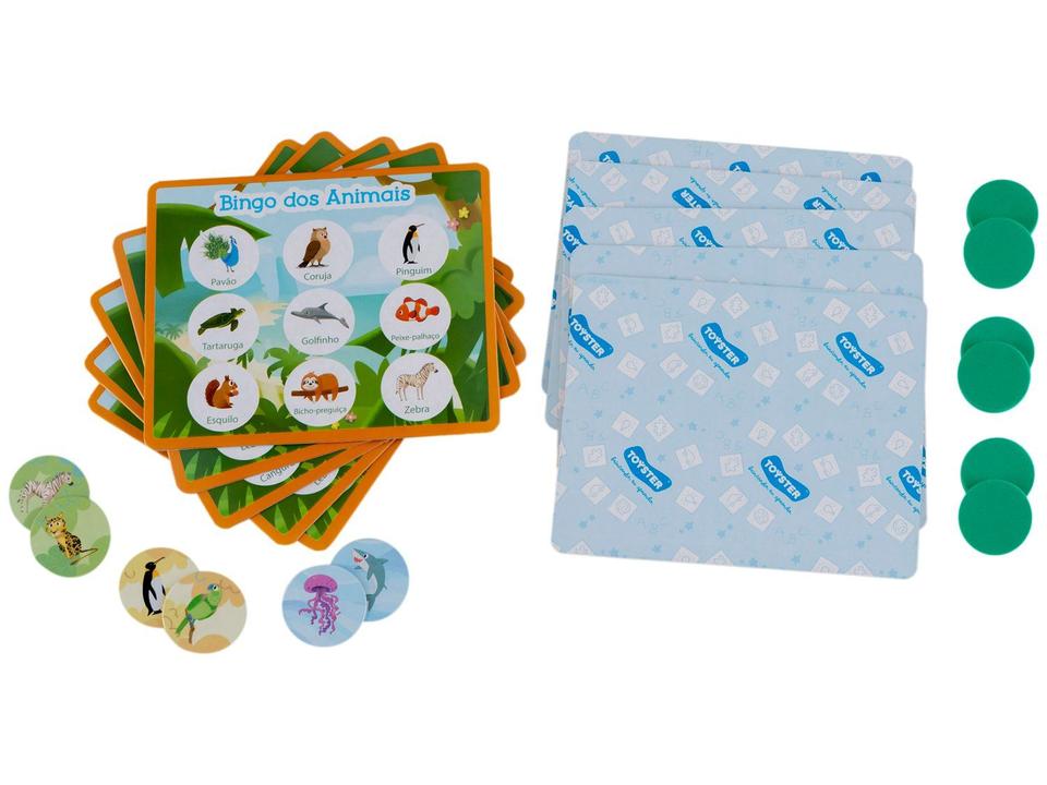 Jogo Bingo dos Animais Tabuleiro - 1