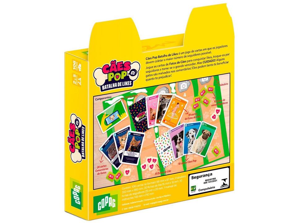 Jogo Cães Pop Batalha de Likes Tabuleiro - 5