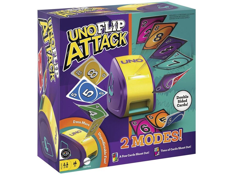 Jogo cartas UNO Flip Attack com lançador automático Mattel - 5