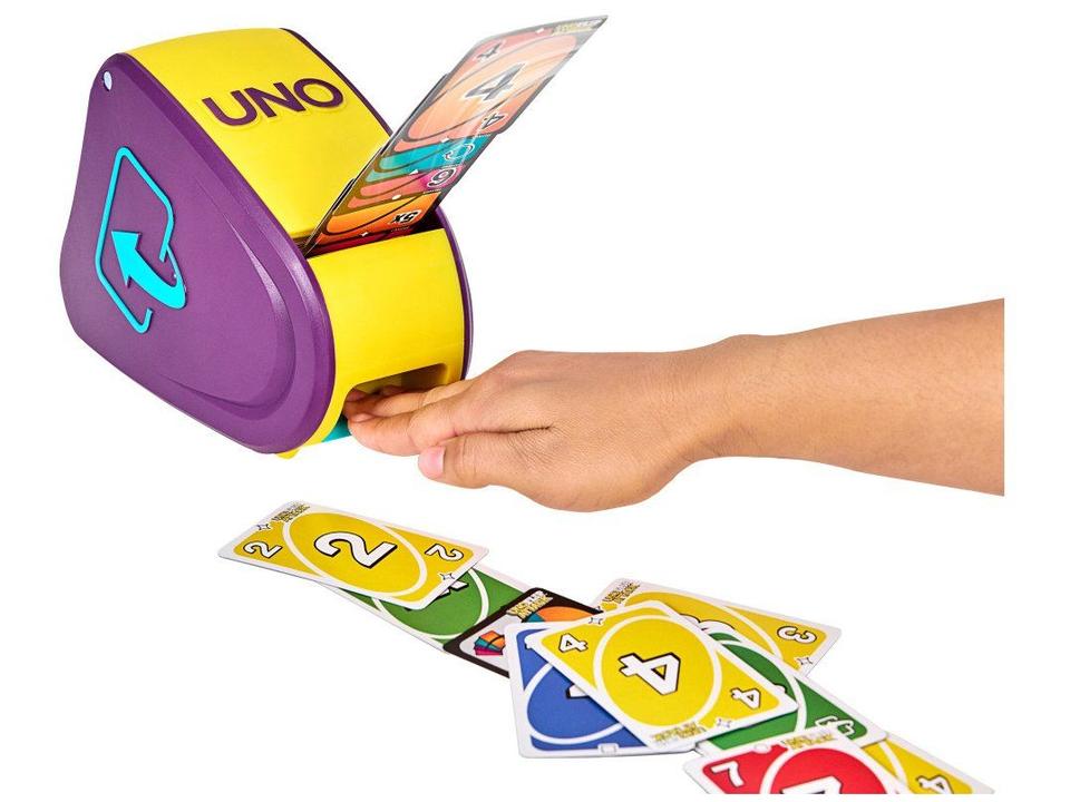 Jogo cartas UNO Flip Attack com lançador automático Mattel - 2