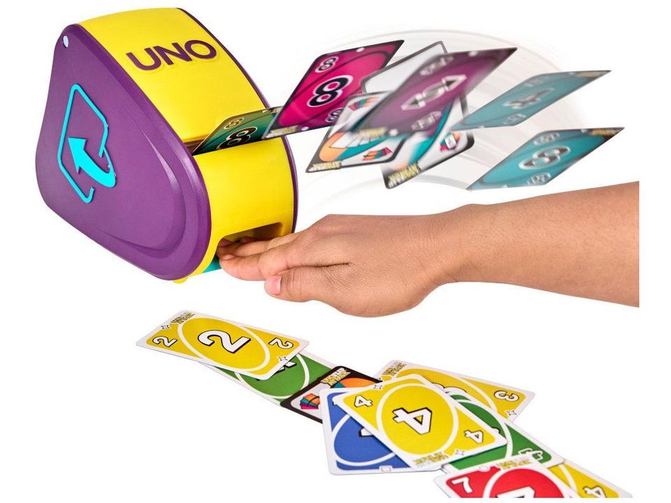 Jogo cartas UNO Flip Attack com lançador automático Mattel - 1