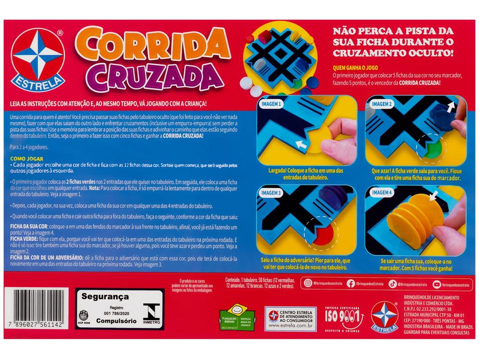 Jogo Corrida Cruzada Tabuleiro Estrela - 11