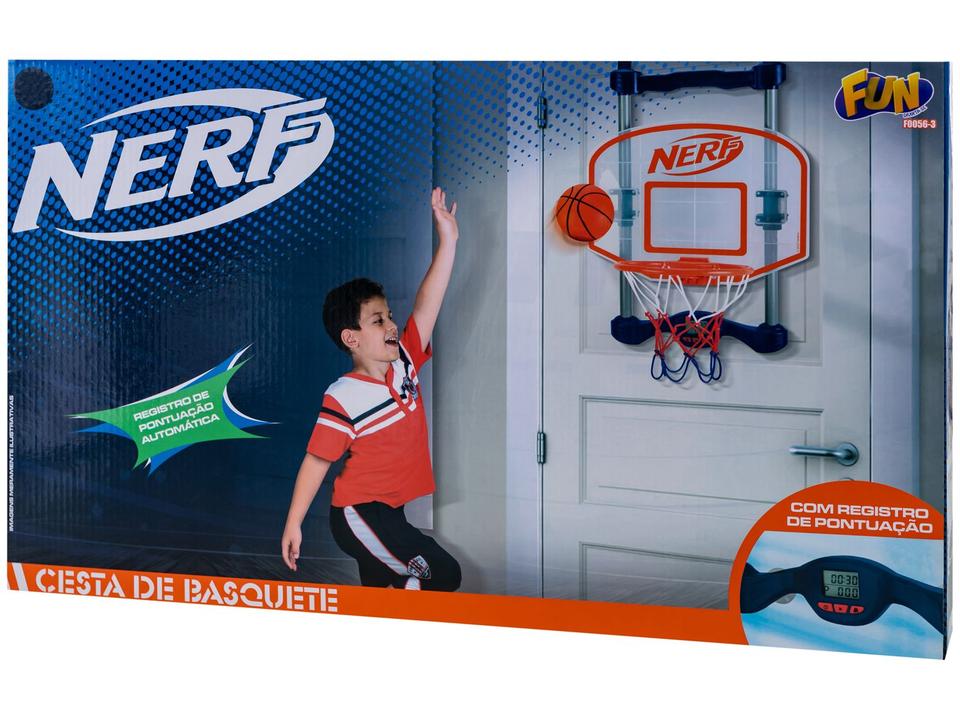 Jogo de Basquete Infantil Eletrônico Nerf Fun - 10