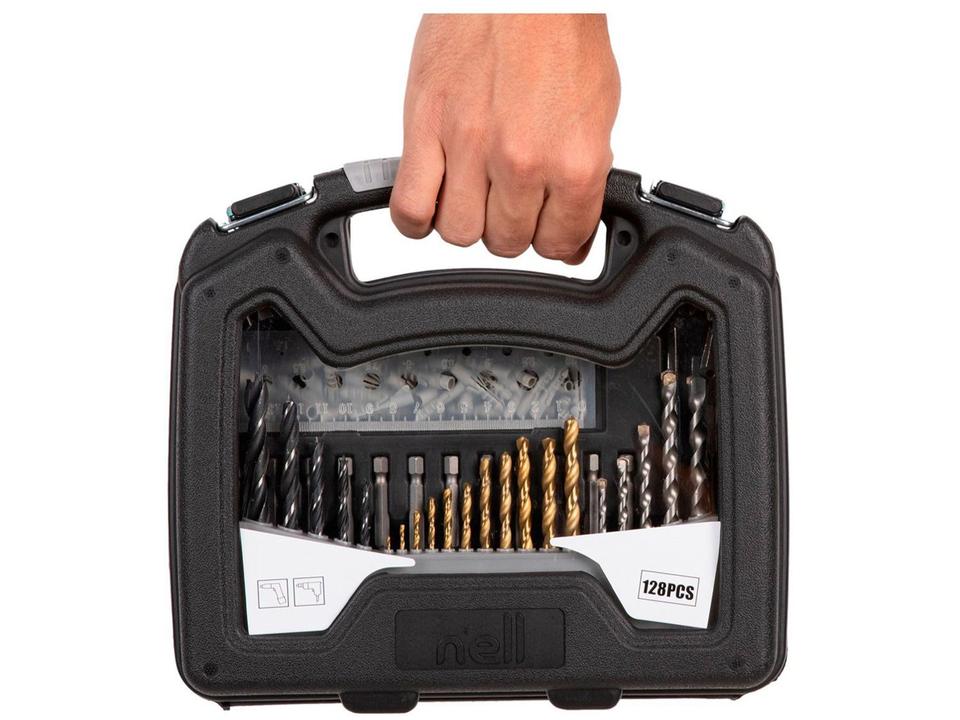 Jogo de Brocas Nell 128 Peças XWT0129A com Maleta - 11