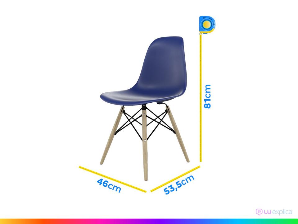 Jogo de Cadeira de Polipropileno Empório Tiffany Eames DSW 4 Peças - 5