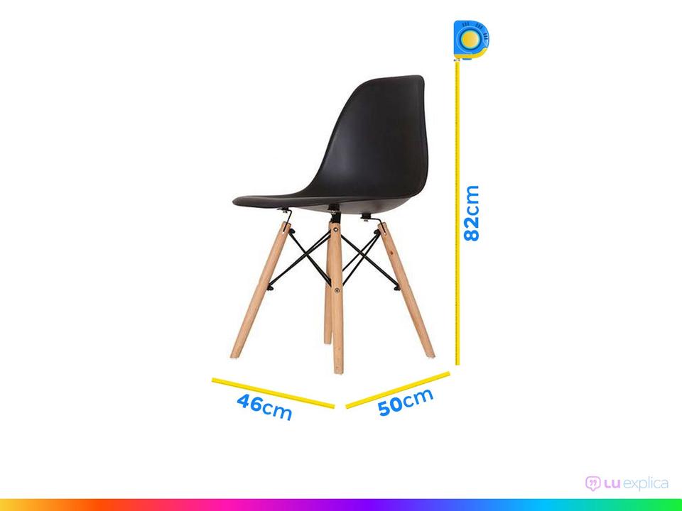 Jogo de Cadeiras de Polipropileno e Madeira - 6
