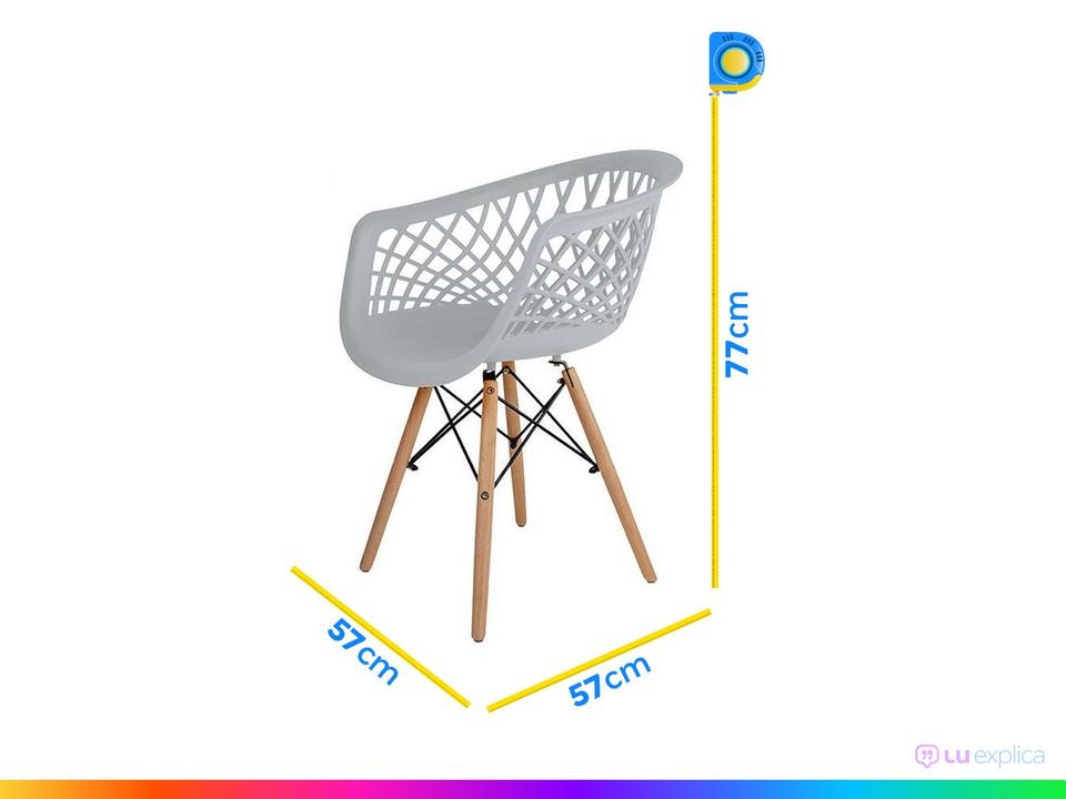Jogo de Cadeiras de Polipropileno e Madeira - 5